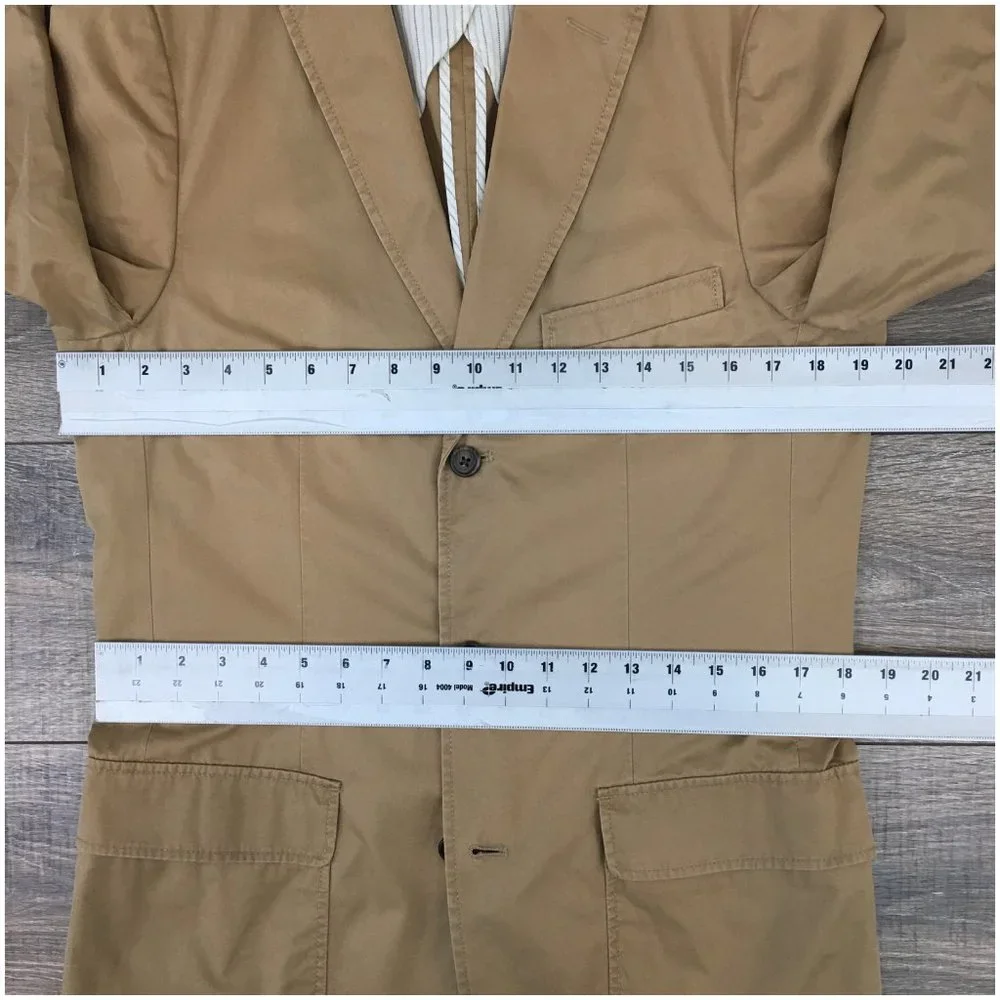 New J‎ Crew Mens Blazer Sport Coat 3 Button Casual Jacket Size 38R Cotton Suits